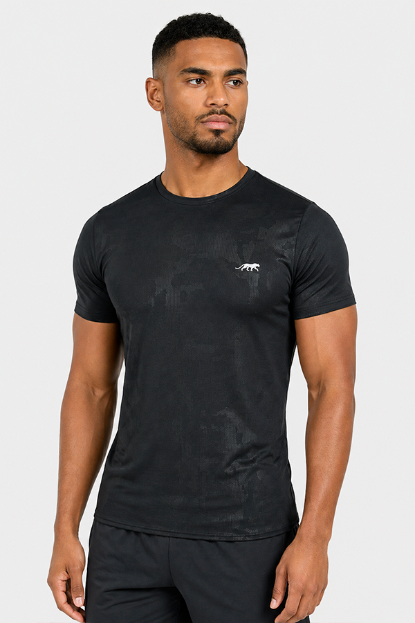 THE ACTIVE CAMO T-SHIRT BLACK