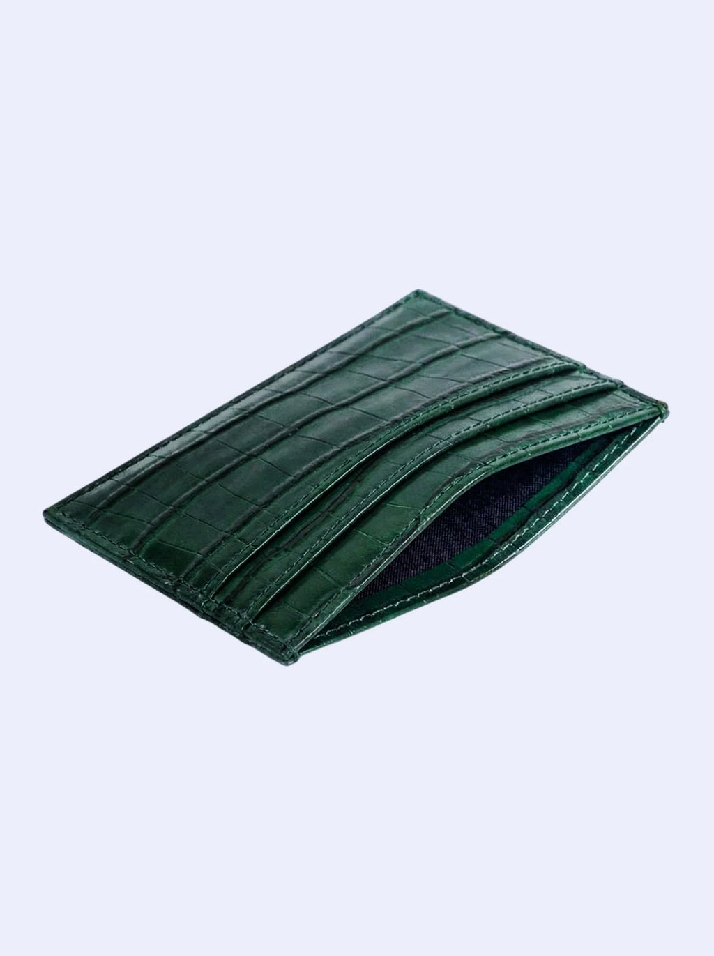 Forest Green Croc Cardholder