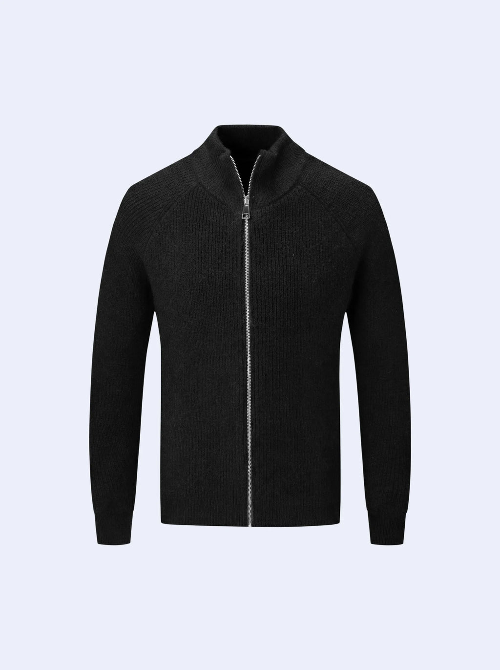 Zip-Up Cardigan Black