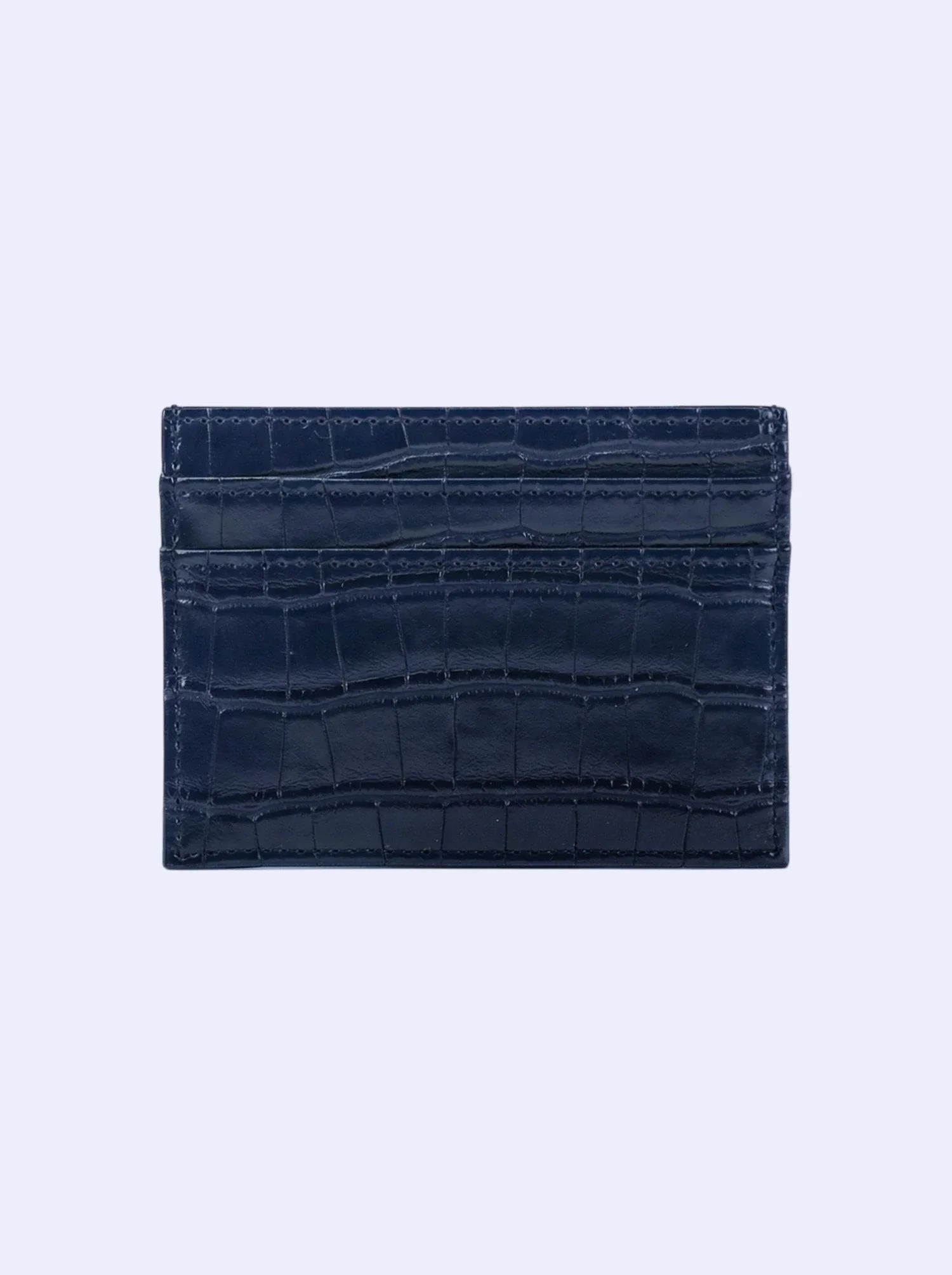 Navy Croc Cardholder